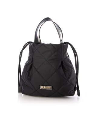 LA BAGAGERIE ドローストリング×キルト2WAYトート SSサイズ ブラック