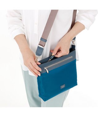 IBIZA ビコロール　ナイロン　ショルダーバッグ(M) ターコイズブルー