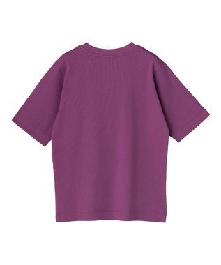 HAAG スマイルコットン BACK RIB T-SHIRTS Tシャツ パープル