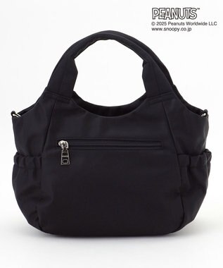Y'SACCS SNOOPYデザイン　ギャザー2wayミニトート ブラック