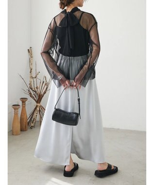 Green Parks AnriettMusee ドットチュール２ＷＡＹボウタイブラウス Black