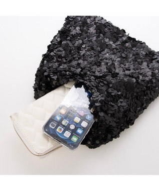 UNBILLION カシュカシュ cachecache / スパンコールトライアングルバッグ ブラック