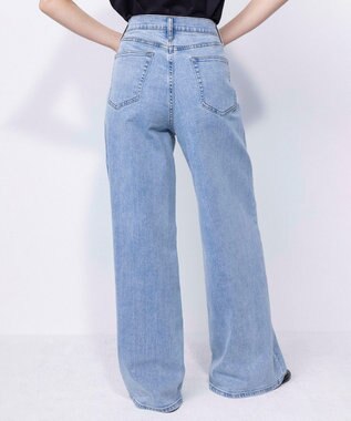 NAVE 【ReNAVE　洗える】ワイドストレッチデニム アイスブルー