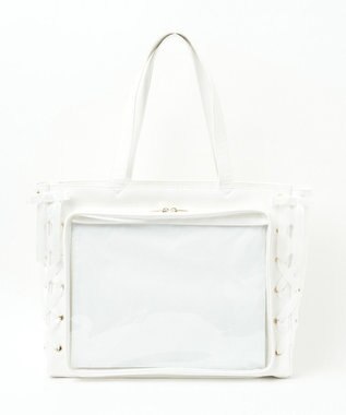 WEGO 【痛バ＆推し活グッズ】レースアップフレーム痛バッグL ホワイト