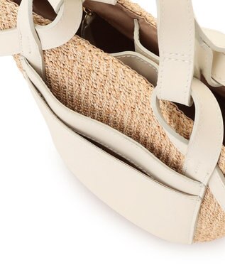 23区 【先行予約】VIOLAd'ORO アバカ レザーポケット 2WAY トートバッグ ホワイト系