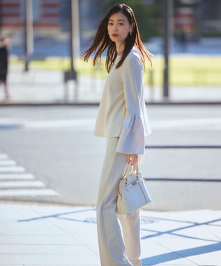 ICB L 【洗える】ミリオーネダンボールニットブラウス トープ系