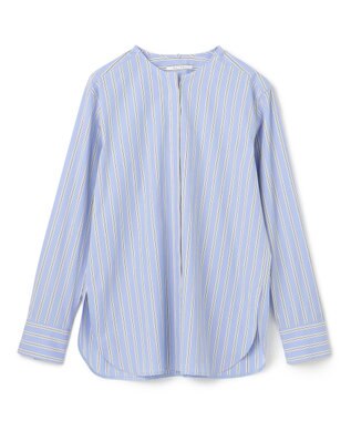 BEIGE， 【洗える】CROIX / コットンボウタイブラウス Sax St