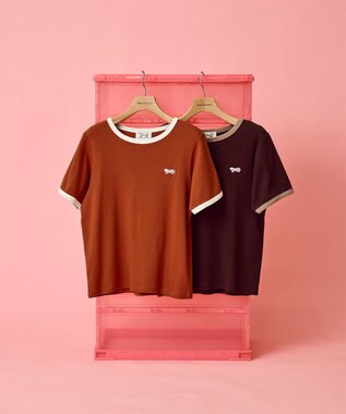 AMERICAN HOLIC 【PENNEY'S】配色リンガーTシャツ Orange