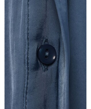 earth music&ecology サテンティアードワンピース Blue