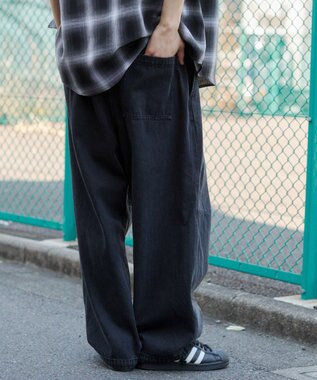 WEGO 【ユニセックス着用ITEM/SMLサイズ展開】イージーサーカスパンツ デニムブラックソノタ