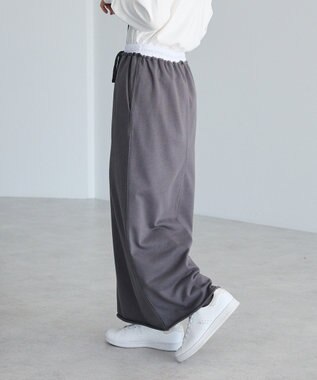 CRAFT STANDARD BOUTIQUE ダブルウェストカットソーロングスカート Dark Gray