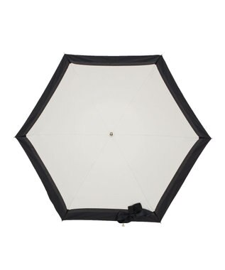 MOONBAT 【ランバン オン ブルー（LANVIN en Bleu）】晴雨兼用日傘 　折りたたみ傘　ビジューリボン ベージュ