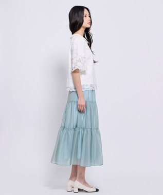 TOCCA CRYSTAL SHEER スカート グレー系