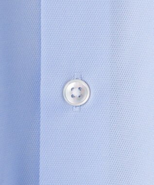 GOTAIRIKU 【ストレッチ/洗える】Albini ジャージ シャツ_ カッタウェイカラー サックスブルー系