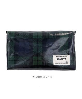 ROOTOTE 1299【ポーチ】EU.ウイズルー.ラミネート-N 01：グリーン