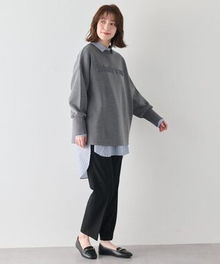 ANY 【洗濯機可/ストレッチ/ウエストゴム/裏起毛】マルチファンクションストレッチテーパードパンツ ブラック