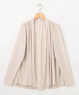 組曲 L 【冷房対策】パウダリージョーゼットカーディガン ライトベージュ系