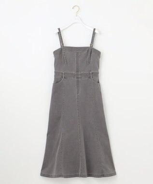 ANY SIS 【洗える】ストレッチライトデニム ワンピース グレー
