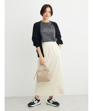 Green Parks らくスレＩラインスカート Ivory