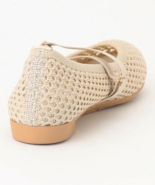 steppi ラウンド メッシュ バレエパンプス アイボリー