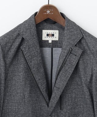 JOSEPH ABBOUD 【軽量・撥水加工】メランジストレッチジャケットブルゾン グレー系