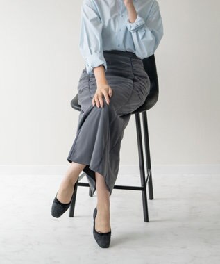 Bridget Birkin ＜抗菌消臭＞【Bridget Birkin】スクエアデイリーバレエシューズ ブラック雑材