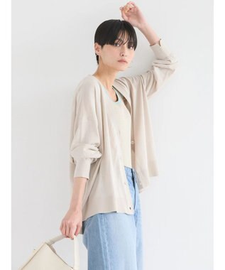 AMERICAN HOLIC ＵＶカットＶネックニットカーディガン Gray Beige