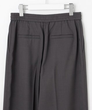 自由区 S 【カタログ掲載】ウールライクストレッチワイド パンツ チャコールグレー