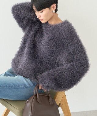 AMERICAN HOLIC シャギーニットプルオーバー Charcoal Gray