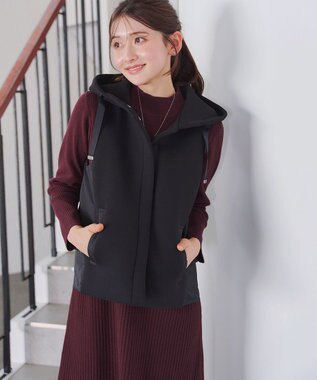 Tiaclasse 【安田美沙子さん着用・新色・XSサイズ追加】リブ切替ニットワンピース ボルドー