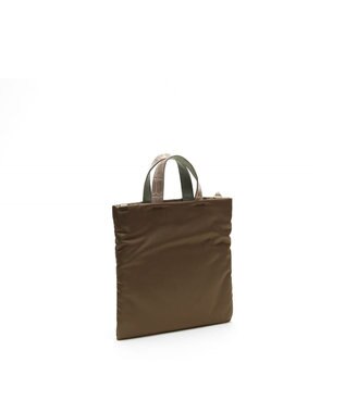 A.D.M.J. 【高密度ナイロン】ステッチ刺しゅうフラットトート22cm(チェーン付) BAMBOO