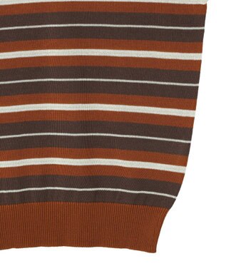 AMERICAN HOLIC 【PENNEY'S】レトロボーダー半袖ニット Orange