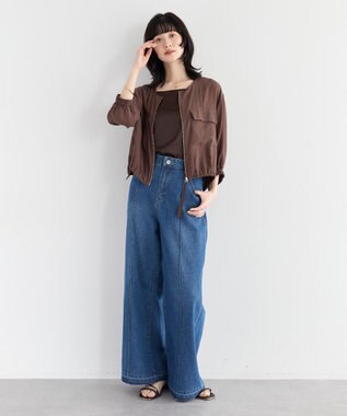 YECCA VECCA ドライタッチシアーブルゾン Brown