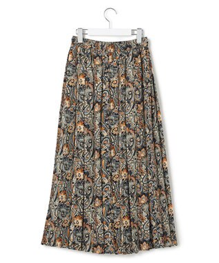 J.PRESS YORK STREET 【WOMEN】ペイズリーワイドプリーツ スカート オレンジ系3