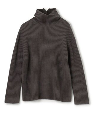 BEIGE， 【洗える】BERTAINA /  配色リンキングタートルネックニット C.Gray×Ecru