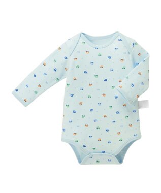 MIKI HOUSE HOT BISCUITS 【70-90cm】 長袖ボディシャツ２枚セット(かぶり仕様) サックス