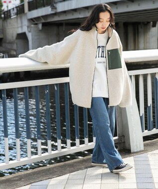 WEGO ボアブルゾン ベージュ