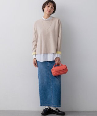 23区 L 【先行予約】23区DENIM Iライン デニムスカート スカイブルー系