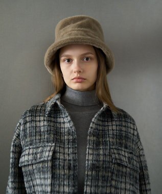 AMERICAN HOLIC ファーバケットハット Mocha