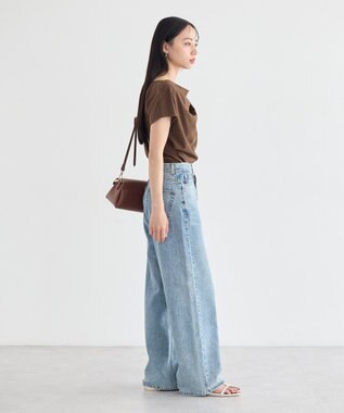 earth music&ecology フレンチスリーフドレーププルオーバー Brown