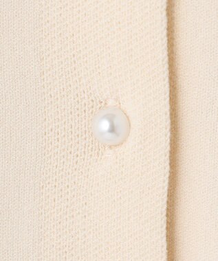 組曲 KIDS 【110-140cm】リボンインターシャニット カーディガン ベージュ系