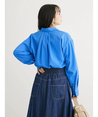 Green Parks 胸元ポケットイージーケアシャツ Blue