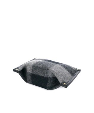 IBIZA プエブロ　ウール/牛革　ポーチ グレー