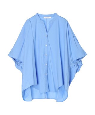 AMERICAN HOLIC 接触冷感＋ＵＶカット　ギャザースリーブブラウス Sax