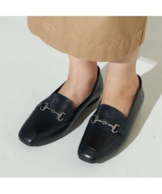 ing <ing>【WEB限定】モカシンビットローファー ブラックカタオシ