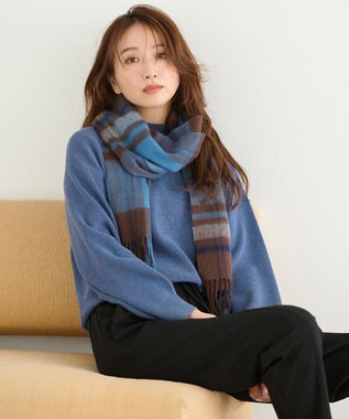 ANY 【洗濯機可能/8色展開】ソフトタッチポリエステルニット ブルー