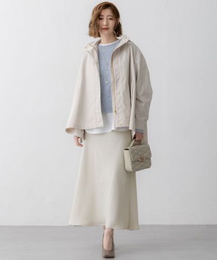 23区 【洗える】コットンルレックスリリー カラーニット スカイブルーミックス