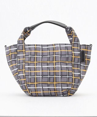 Y'SACCS ドローイングチェック 2WAYトートバッグ グレー