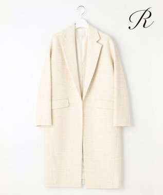 23区 【R(アール)】GIOLICAネップチェックツイード コート アイボリー系