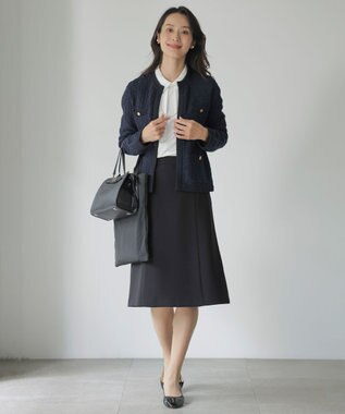 J.PRESS LADIES 【3way】2連パール ネックレス シルバー系